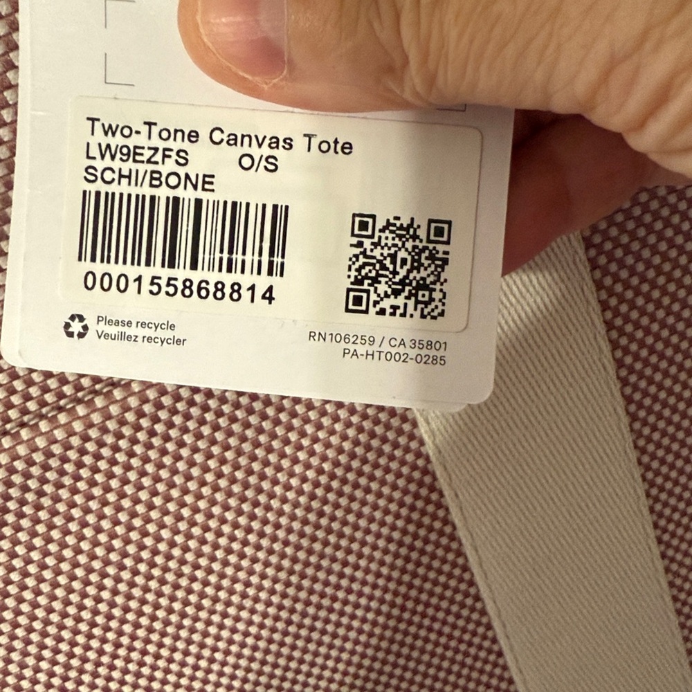 Lululemon Two Tone canvas Tote 10L in spiced chai and bone - Picture 6 of 7